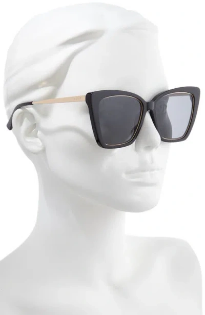 Diff Becky Iv 57mm Polarized Cat Eye Sunglasses In Black/grey