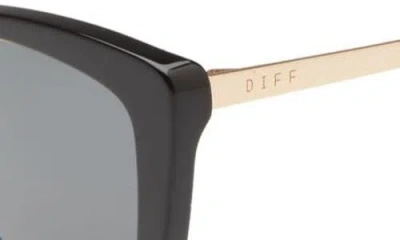 Diff Becky Iv 57mm Polarized Cat Eye Sunglasses In Black/grey
