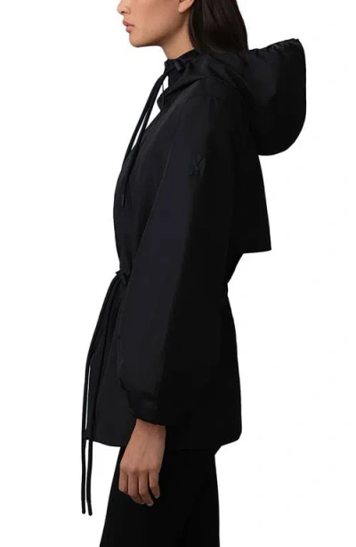 Mackage Kalea Windproof & Water Resistant Recycled Polyester Jacket In Black-trench
