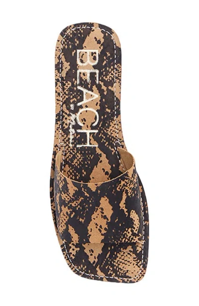 Beach By Matisse Bali Slide Sandal In Tan Python