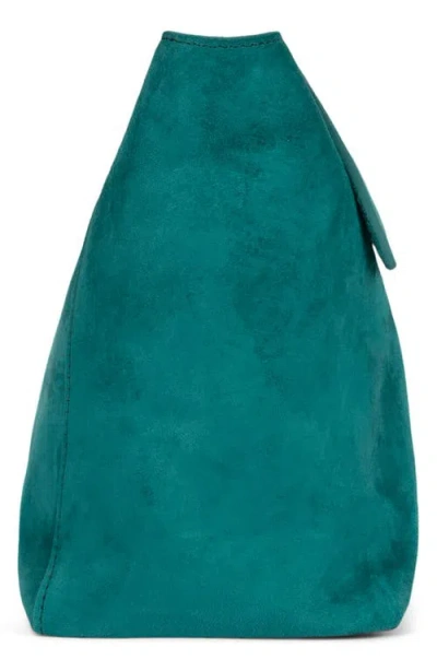 Jeffrey Campbell Toolbox Leather Clutch In Turquoise Suede