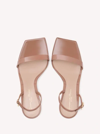 Gianvito Rossi Ribbon Buckle Stiletto Heels With Squared Toe Design In Brown