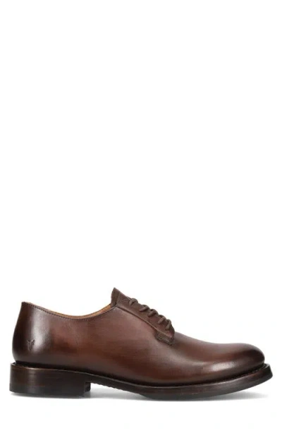 Frye Dylan Plain Toe Oxford In Dark Brown