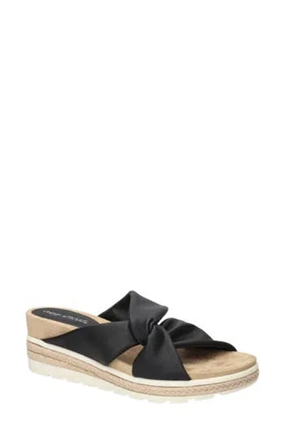 Easy Street Ja Knotted Slide Sandal In Black