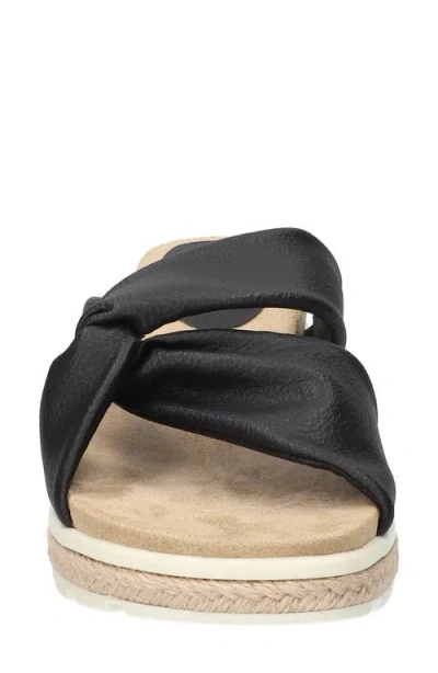 Easy Street Ja Knotted Slide Sandal In Black