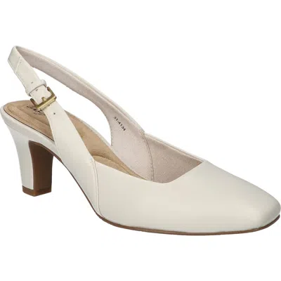 Easy Street Ritsa Womens Square Closed Toe Stiletto Heel Pumps In Bone