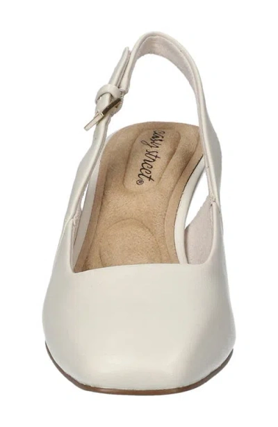 Easy Street Ritsa Womens Square Closed Toe Stiletto Heel Pumps In Bone