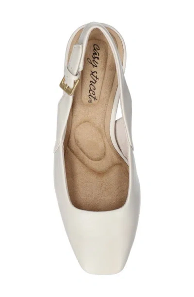 Easy Street Ritsa Womens Square Closed Toe Stiletto Heel Pumps In Bone