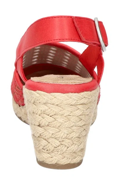 Easy Street Womens Taffy Wedge Sandals In Red