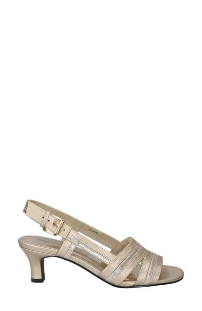Easy Street Women's Meghan Slingback Heeled Sandals In Champagne
