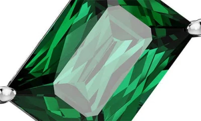 Swarovski Mesmera Mixed Cuts Drop Earrings In Green