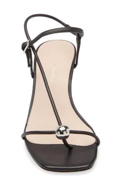 Loeffler Randall 70mm Triana Strappy Crystal Leather Mid-heel Sandals In Black