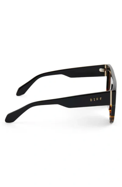 Diff Georgie 58mm Gradient Flat Top Sunglasses In Brown Gradient