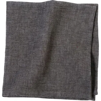 Pom Pom At Home Glenn Set Of 4 Napkins In Charcoal