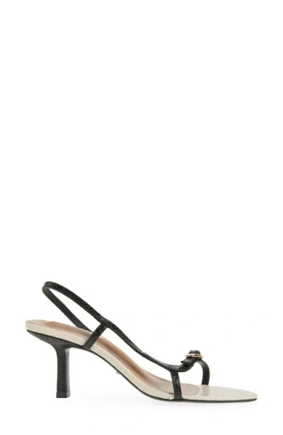 Tony Bianco Christine Slingback Sandal In Black Snake