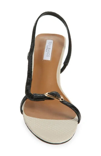 Tony Bianco Christine Slingback Sandal In Black Snake