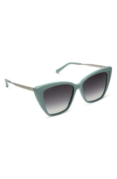 Diff Becky Ii 56mm Cat Eye Sunglasses In Grey Gradient