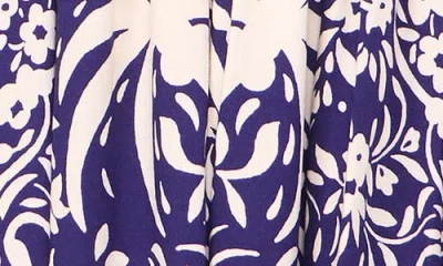 Vince Camuto Smocked Maxi Sundress In Navy White