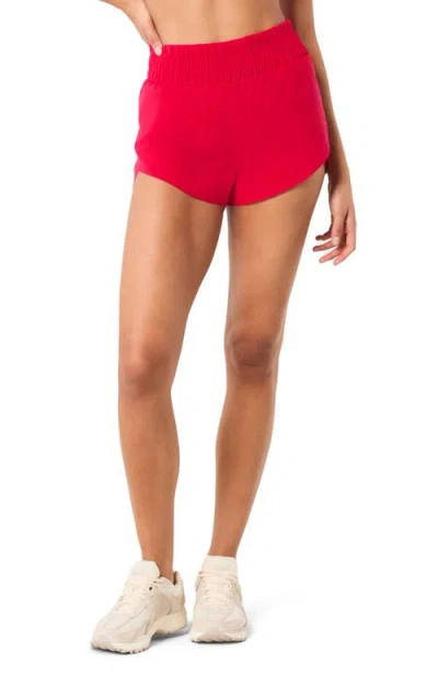 Spanx ® Get Moving High Waist Active Shorts In  Red