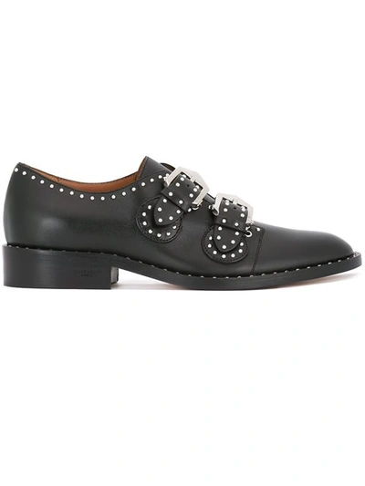 Shop Givenchy Studded Buckled Shoes