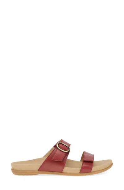 Dansko Justine Slide Sandal In Cayenne Calf