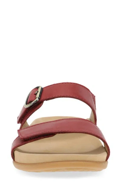 Dansko Justine Slide Sandal In Cayenne Calf