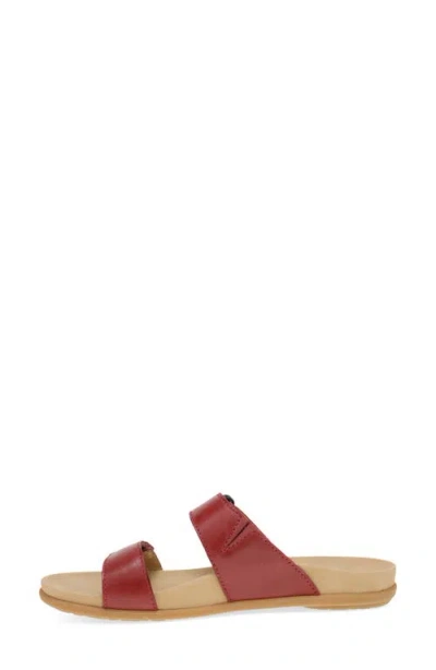 Dansko Justine Slide Sandal In Cayenne Calf
