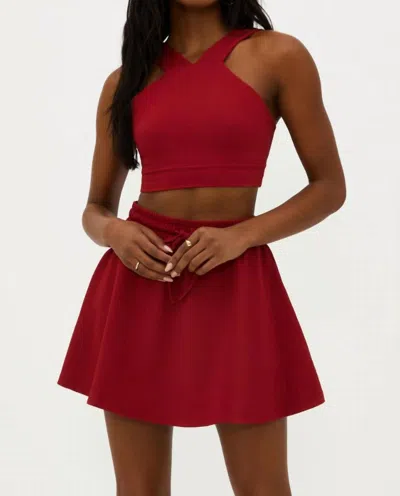 Beach Riot Adia Top In Red Waffle In Multi