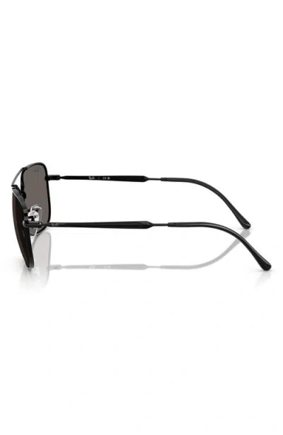 Ray Ban Ray-ban 62mm Rectangular Sunglasses In Black