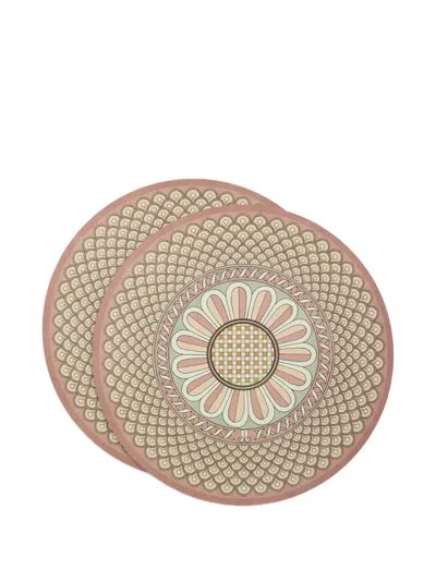 La Doublej Disk Placemats Set Of 2 In Neutrals