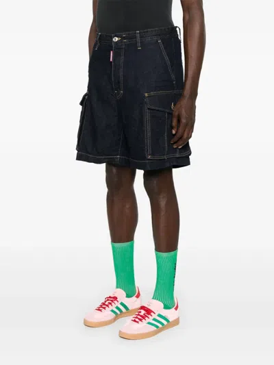 Dsquared2 Cargo Shorts In Blue