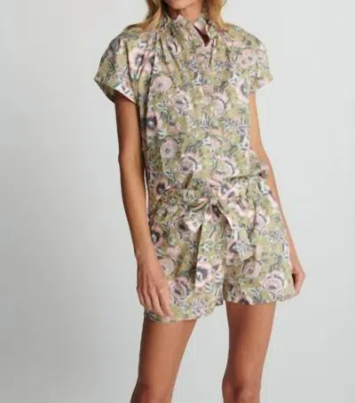 Sundays Ozeta Short In Sage Rose Print In Multi