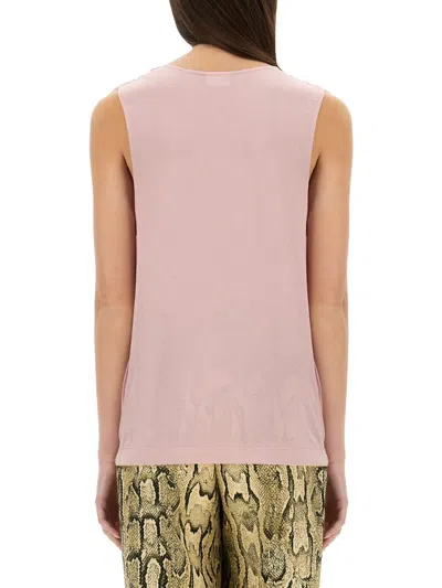 Dries Van Noten Jersey Top In Pink