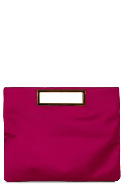 Jeffrey Campbell To-go Satin Clutch In Fuchsia Satin
