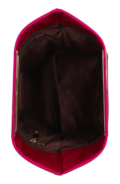 Jeffrey Campbell To-go Satin Clutch In Fuchsia Satin