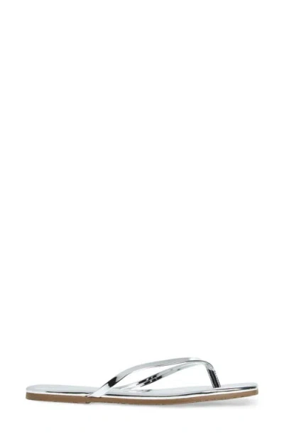 Tkees Lily Square Toe Flip Flops In Fairylust In Chrome
