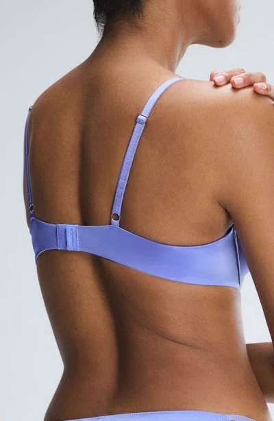 Savage X Fenty Slipp Satin Push-up Plunge Bra In Purple Prism