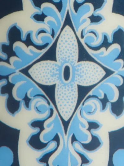La Doublej Palazzo Printed Pillar Candle In Blue