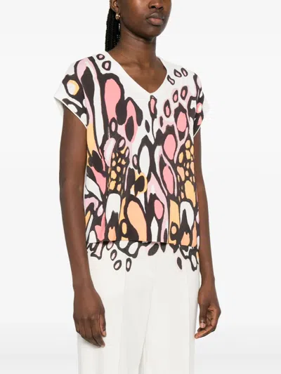 Marccain Printed Top In White
