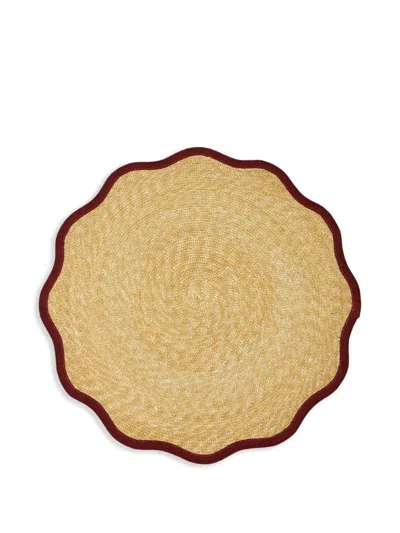 La Doublej Straw Cloud Placemats Set Of 2 In Neutrals