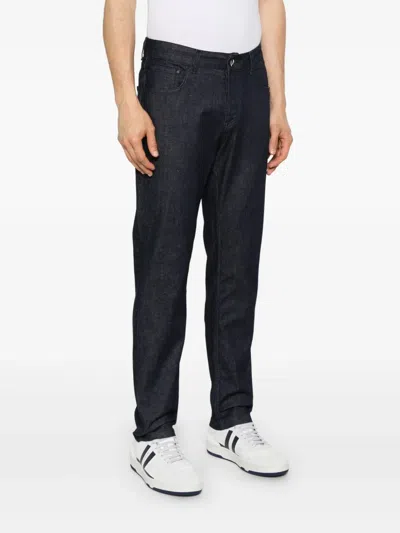Manuel Ritz Logo-patch Jeans In Blue
