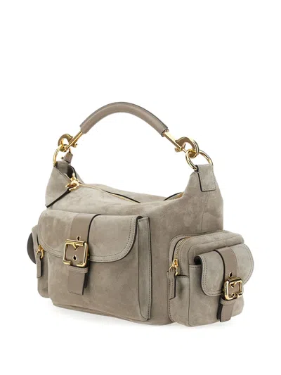 Chloé Camera Bag Grey Handbag With Adjustable And Removable Shoulder Strap In Suede Woman In Grey