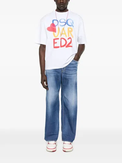 Dsquared2 Dsquared Stretch Denim Loose Jeans In Blue