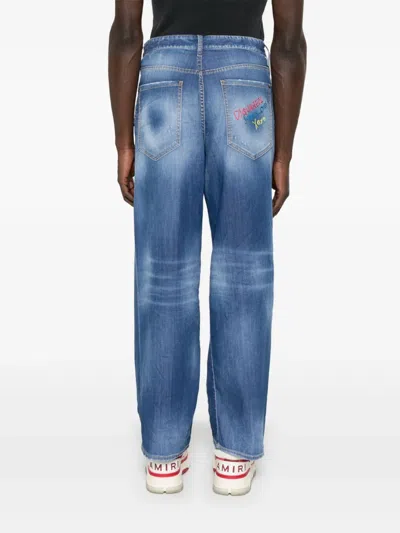 Dsquared2 Dsquared Stretch Denim Loose Jeans In Blue