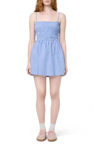 Florence By Mills Stripe Smocked Bodice Cotton Blend Mini Sundress In Wind C Stripe