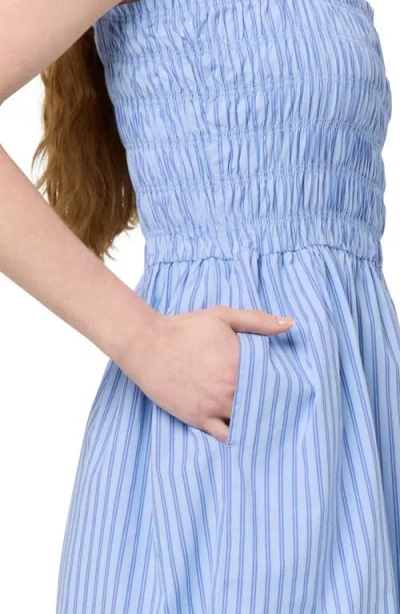 Florence By Mills Stripe Smocked Bodice Cotton Blend Mini Sundress In Wind C Stripe