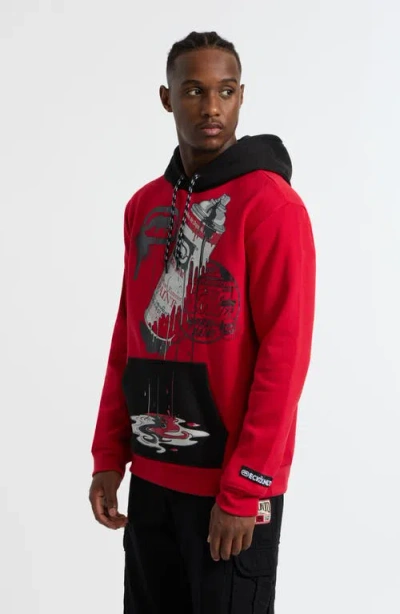Ecko Unltd . Tag A Lot Hoodie In True Red