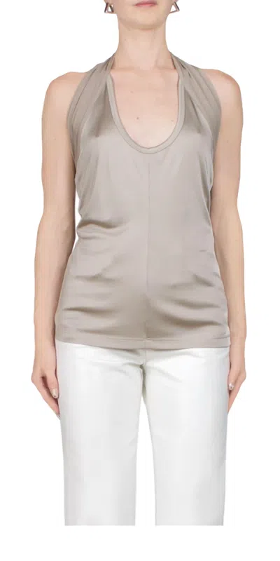 Helmut Lang Dancer Top In Dune In Multi