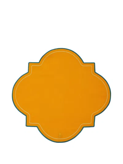 La Doublej Medallion Placemats Set Of 2 In Yellow