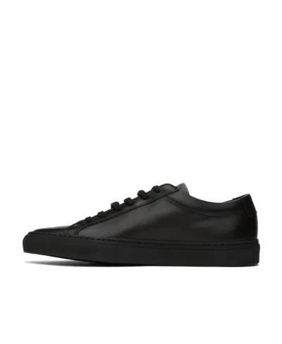 Common Projects Achilles Low-top Sneakers In Black Calf Leather In Black